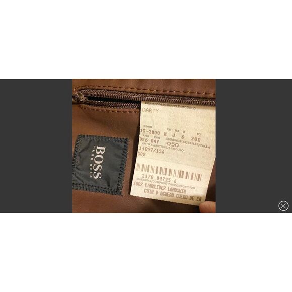 Hugo Boss 100% Lambskin/ Fur Men Coat Sz L - Picture 3 of 4